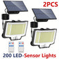 Solar outdoor light 2835LM 106 LED safety light, with remote control, IP65 waterproof, 180° wide-angle floodlight wall lamp, with 4 modes