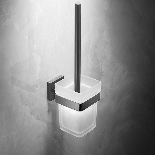 Toilet cleaning brush, toilet brush holder, wall-mounted stainless steel toilet brush storage rack, bathroom cleaning brush