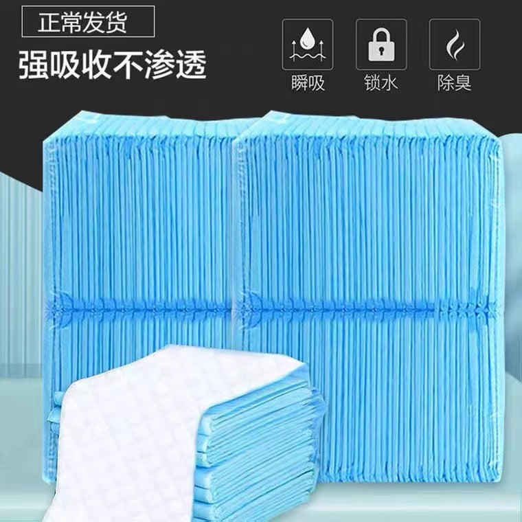 Pet urine pad, urine diaper, dog urine pad, thickened bamboo charcoal back adhesive water-absorbing disposable diaper - Image