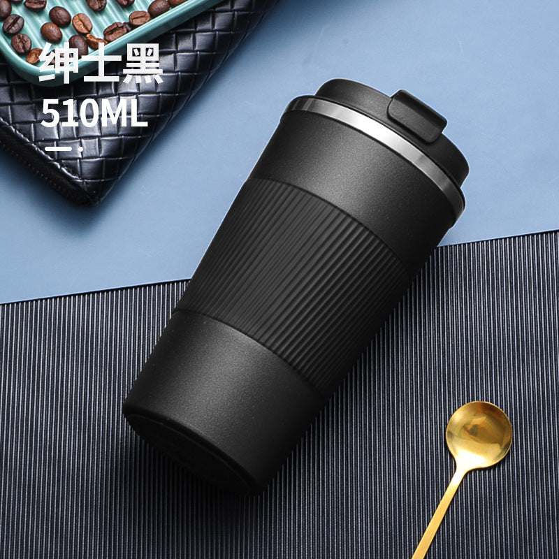 Vacuum insulated stainless steel travel cups, reusable coffee cups or water bottles with leak - proof LIDS, BPA - free, can keep beverages hot for 6 hours or cold for 12 hours 真空隔热不锈钢旅行杯，带防漏盖可重复使用的咖啡杯或水瓶不含 BPA 可使饮料保持热 6 小时或冷 12 小时 - 保温杯 - Zhongshan Star Trade - 黑色（三代咖啡杯） - 510ml