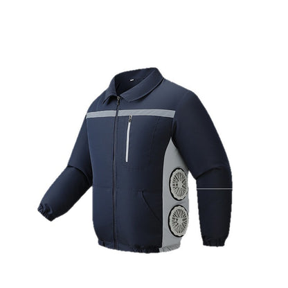 【 Side-waist fan air-conditioned Clothing 】 Summer work clothes, workshop construction site labor protection clothing, factory uniforms, heatstroke prevention and cooling fan clothing