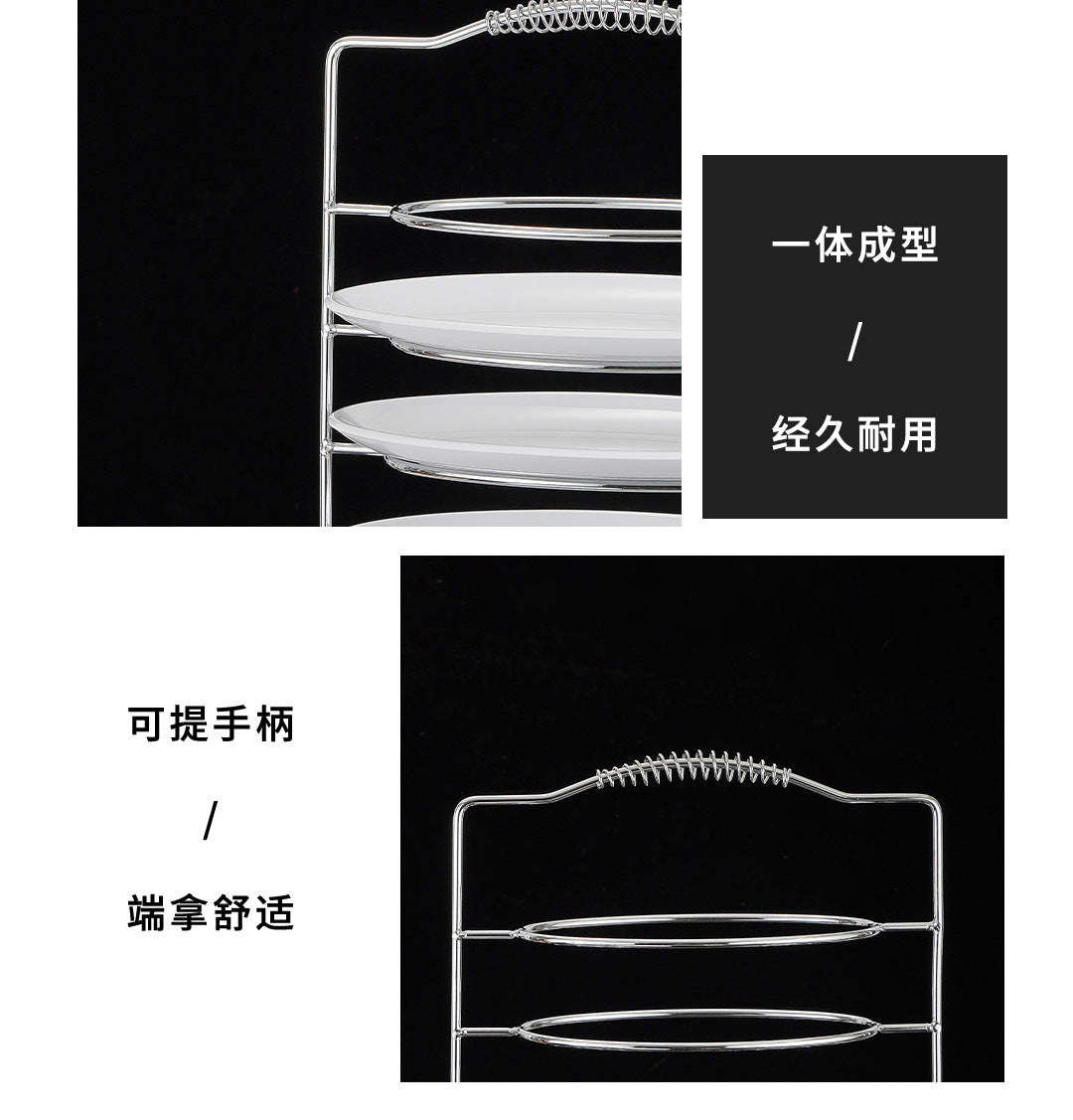 304 stainless steel multi-layer portable food preparation tool, oval-shaped chicken pot dedicated rack, beef hot pot storage rack