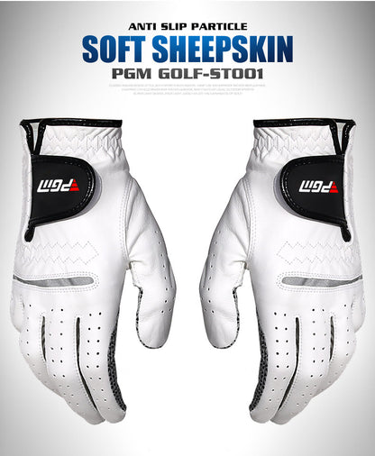 PGM small sheepskin wear-resistant anti-slip grain golf gloves left and right hand golf gloves