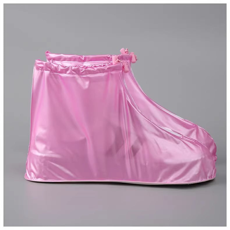 Rain Boot Waterproof Shoes Covers, Sand Control Non-Slip Shoe Cover Galoshes, PVC Rubber Sole Reusable Rain Snow Boots Oversh