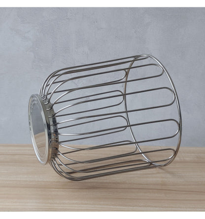 304 stainless steel fruit basket, fruit plate, fruit basket, citrus basket, home storage and decoration, round