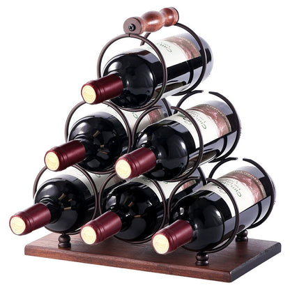 Creative wine rack ornament, solid wood wine rack, upside-down wine glass rack, home living room European style wine cabinet display rack