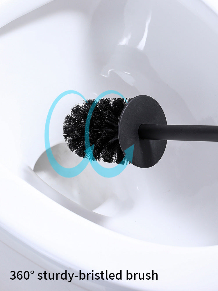 304 stainless steel toilet brush holder set, bathroom wall-mounted circular