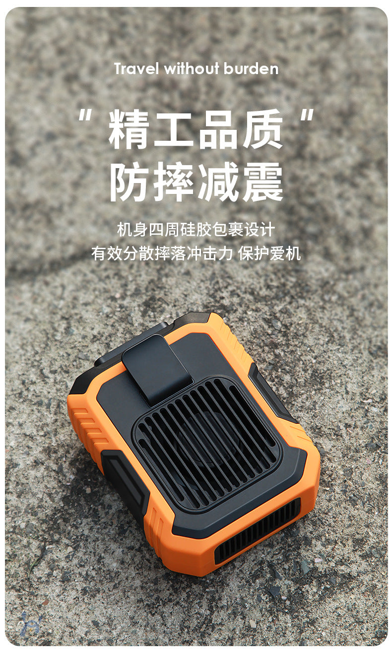 Waist-mounted fan clip-on USB portable mini desktop handheld fan, outdoor cooling neck-hanging fan