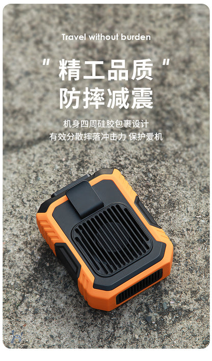 Waist-mounted fan clip-on USB portable mini desktop handheld fan, outdoor cooling neck-hanging fan