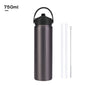 750ml stainless steel water bottle, wide - mouthed portable hand - held bottle, outdoor sports suction nozzle, insulated cup 750ml不锈钢水壶广口便携手提瓶子户外运动吸嘴保温杯 - 保温杯 - Zhongshan Star Trade - 金属黑（新色） - 750ml