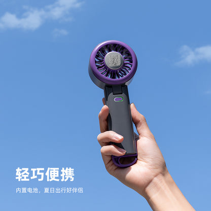 Handheld mini fan, 2025 silent, KC/PSE certified, bladeless, mini portable cooling air conditioner, semiconductor.