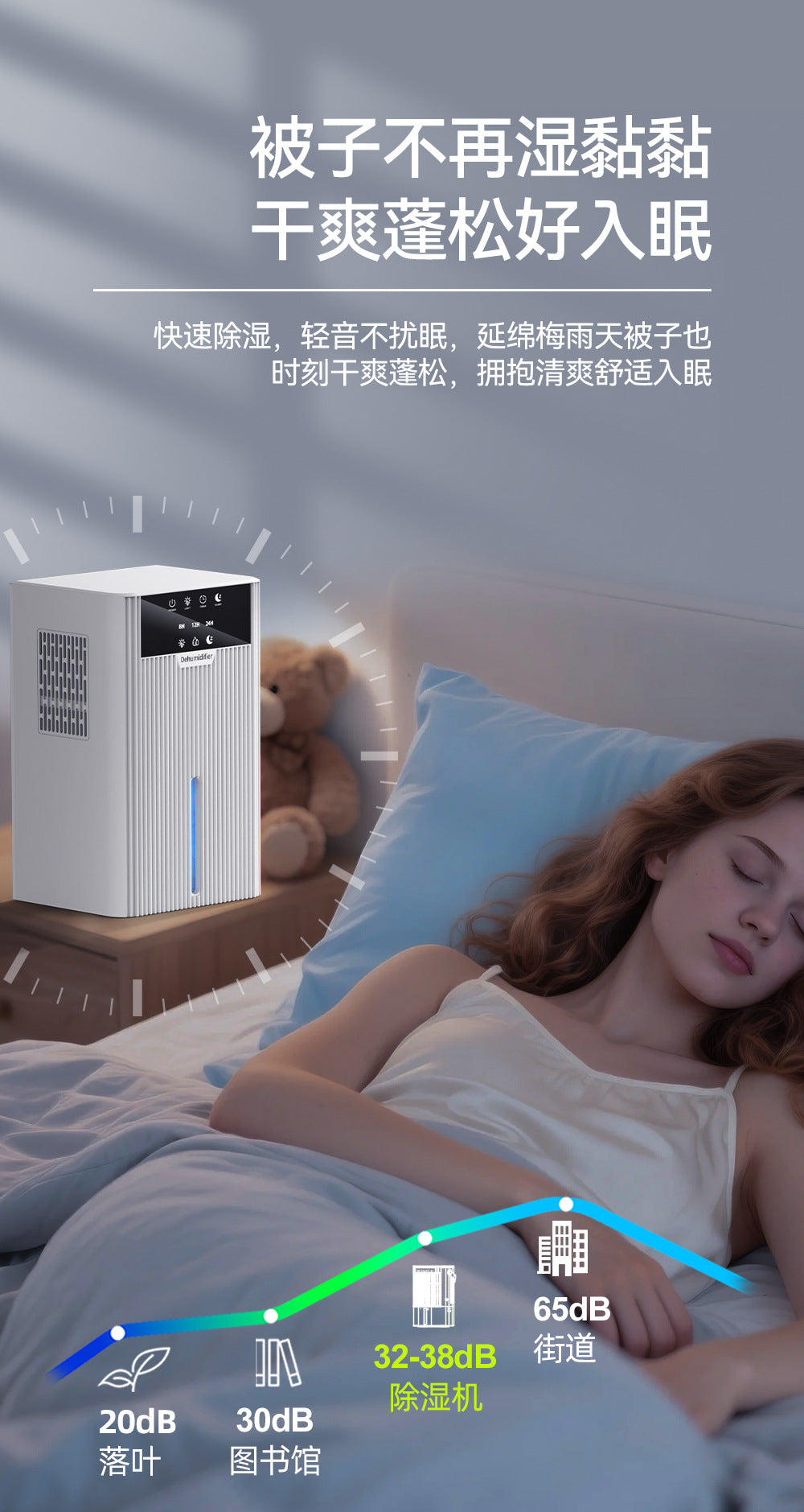 Household dehumidifier, silent and intelligent dehumidification wonder, air dryer, bedroom dehumidifier, household dehumidifi