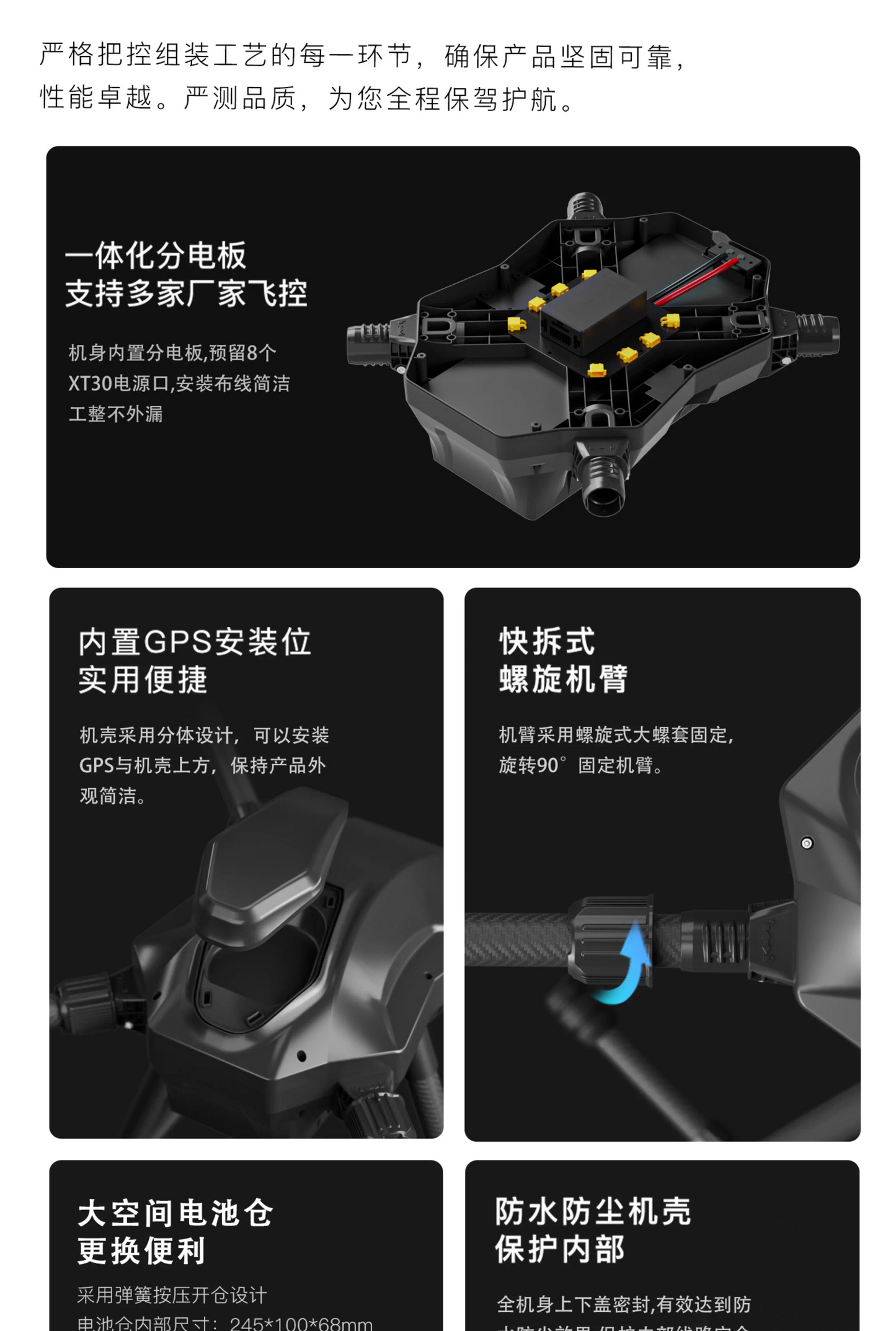 Transport drone M40, load capacity 3KG, industry drone aerial photography surveying emergency cargo delivery