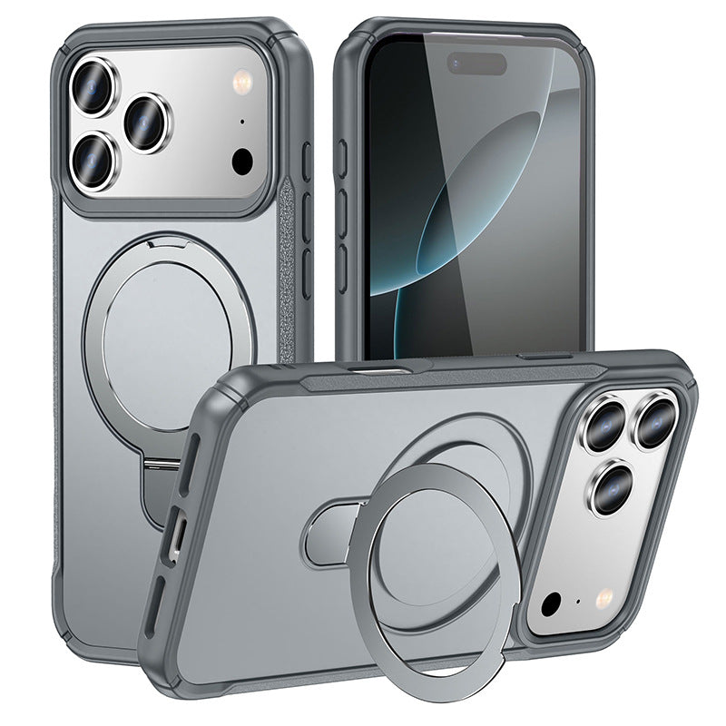 New iPhone 17 Pro Max phone case - two-in-one touchable skin-friendly Apple 16 stand with magnetic phone protection cover
