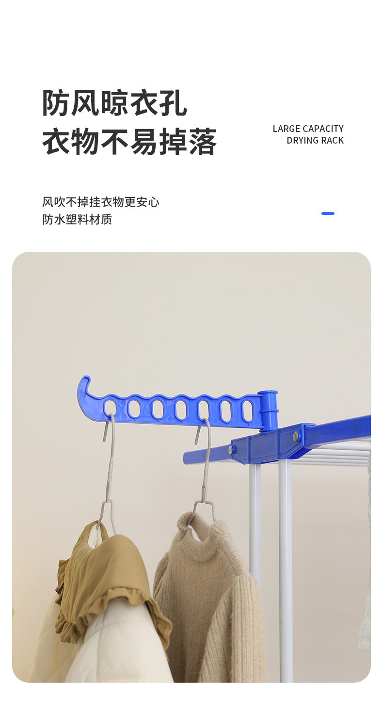 Folding clothes drying rack, clothing 4 - layer clothes rack, stainless steel laundry clothes drying rack with grey wings on both sides 晾衣架折叠晾衣架服装 4 层衣架不锈钢洗衣晾衣架带两侧翼灰色 - 折叠式多功能晾衣架 - Zhongshan Star Trade