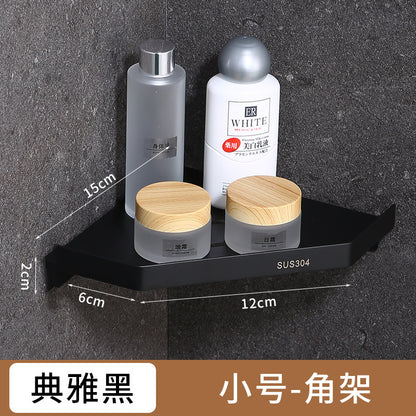 304 stainless steel triangular storage rack, bathroom without drilling, shower room, bathroom, kitchen, corner and corner bathroom rack