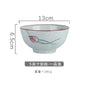 4.5 inch, 5 inch, retro Chinese Japanese creative hand - painted flower cereal ceramic soup rice bowl  4.5 英寸、5英寸，复古中国日式创意手绘花卉麦片陶瓷汤饭碗 - 日式餐具 - Zhongshan Star Trade - 一品莲5英寸米饭碗