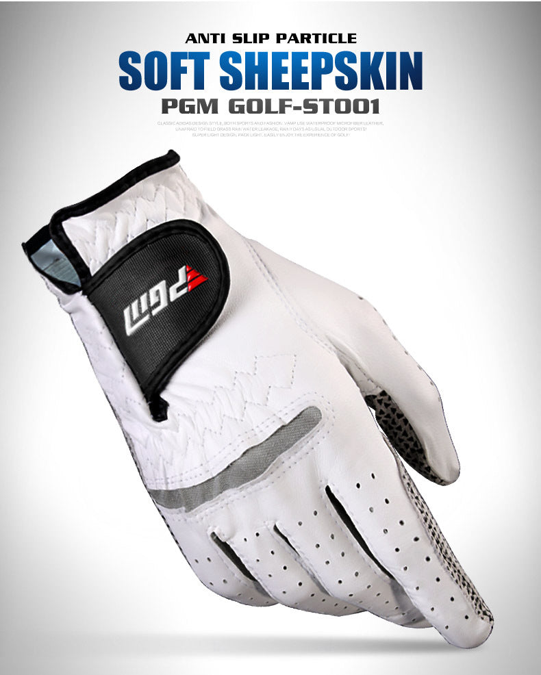 PGM small sheepskin wear-resistant anti-slip grain golf gloves left and right hand golf gloves