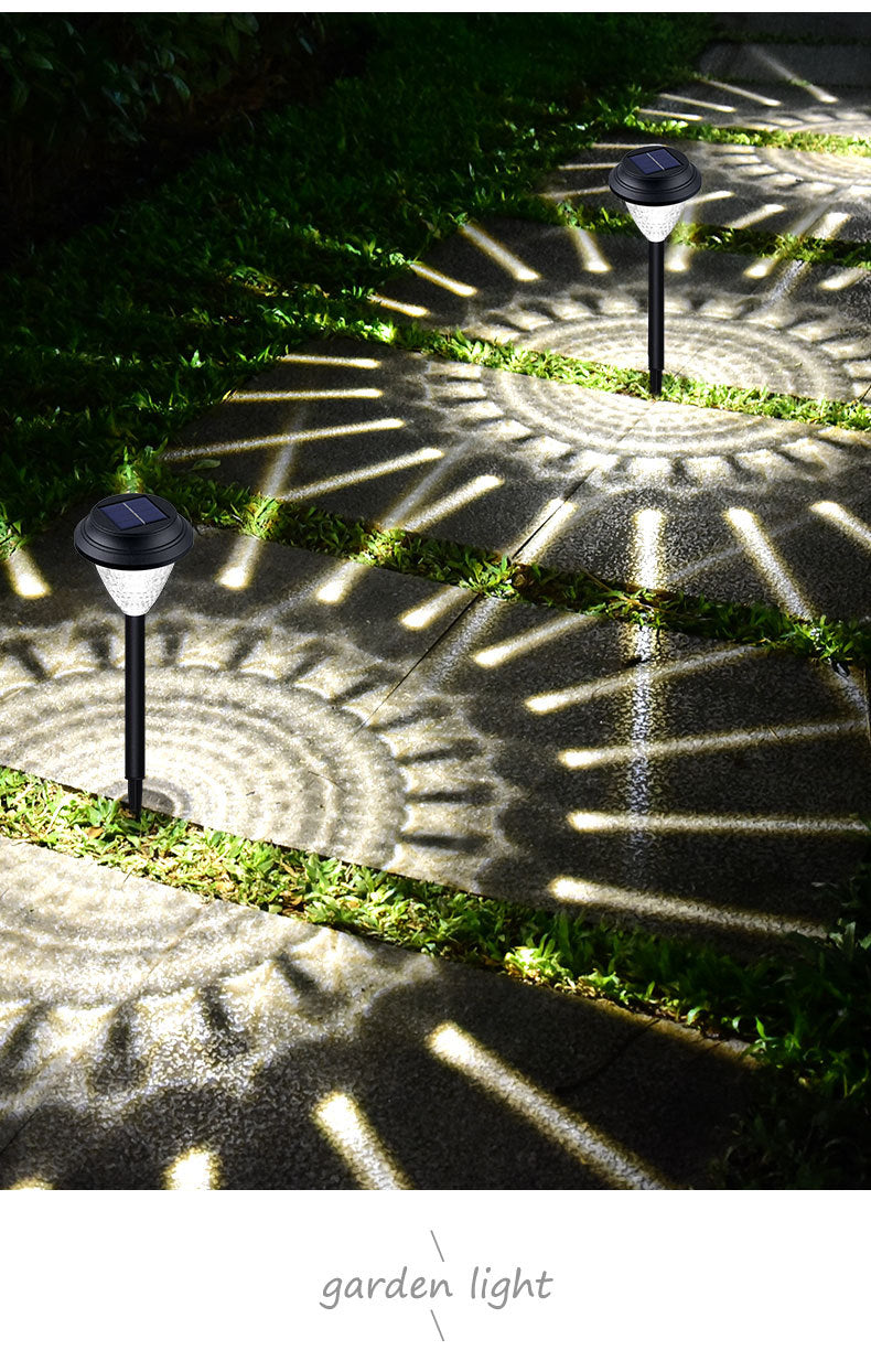 led solar light and shadow lawn lights, outdoor waterproof courtyard garden decorative atmosphere lights, landscape lights