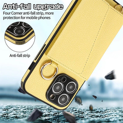 The crossbody lanyard card insert phone case is suitable for the Apple series