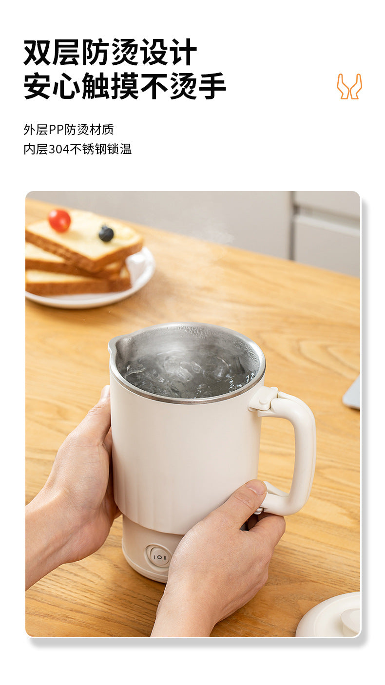 German small travel outdoor kettle, foldable electric kettle, household kettle, stainless steel portable electric kettle