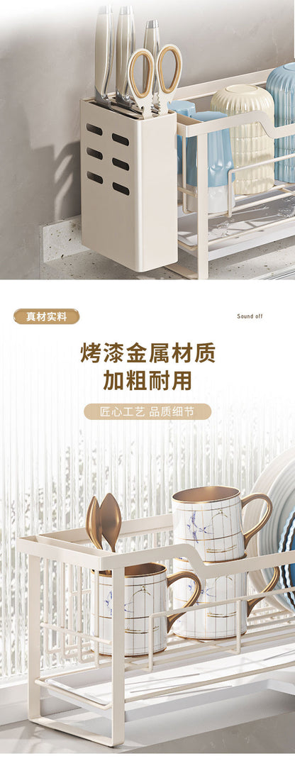 Kitchen bowl and plate draining rack, multi-functional sink bowl and plate rack, narrow bowl rack, countertop storage rack fo