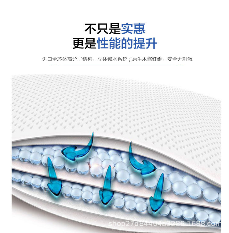 Pet urine pad, urine diaper, dog urine pad, thickened bamboo charcoal back adhesive water-absorbing disposable diaper - Image