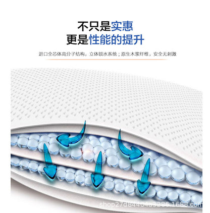 Pet urine pad, urine diaper, dog urine pad, thickened bamboo charcoal back adhesive water-absorbing disposable diaper - Image