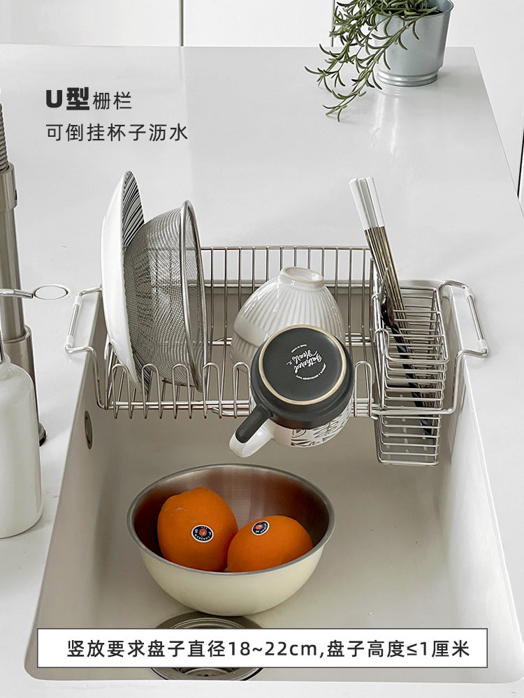 304 stainless steel kitchen sink, draining rack, sink, telescopic vegetable washing basin, sink, draining basket, chopstick r