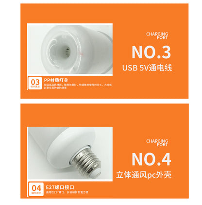 Halloween decoration upgrade LED flame bulb, 4 - mode flashing bulb, inverted effect, E27 Halloween lamp base flame bulb, Christmas decoration, party decoration 万圣节装饰升级LED火焰灯泡，4种模式闪烁灯泡，颠倒效果，E27万圣节灯底座火焰灯泡，圣诞装饰，派对装饰 - 万圣节装饰品 - Zhongshan Star Trade