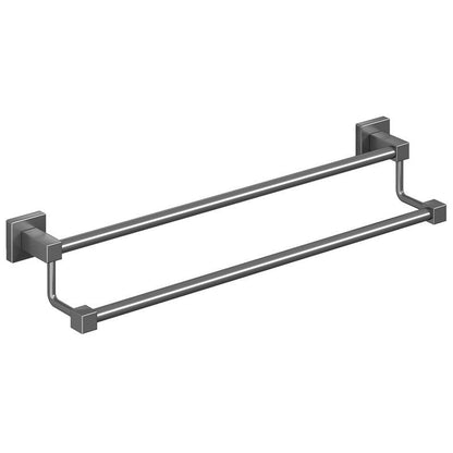 Gun gray stainless steel towel rack, towel bar, no need for drilling, single bar, bathroom, double bar, bath towel rack, bathroom rack, hotel