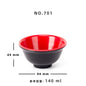 Melamine black and red plastic small bowls, restaurant hot pot seasoning bowls, dipping sauce bowls, canteen rice bowls, breakfast porridge and soup bowls 密胺黑红塑料小碗餐厅饭店火锅调料碗蘸酱碗食堂米饭碗早餐粥汤碗 - 日式餐具 - Zhongshan Star Trade - 701 94*49mm 140ml