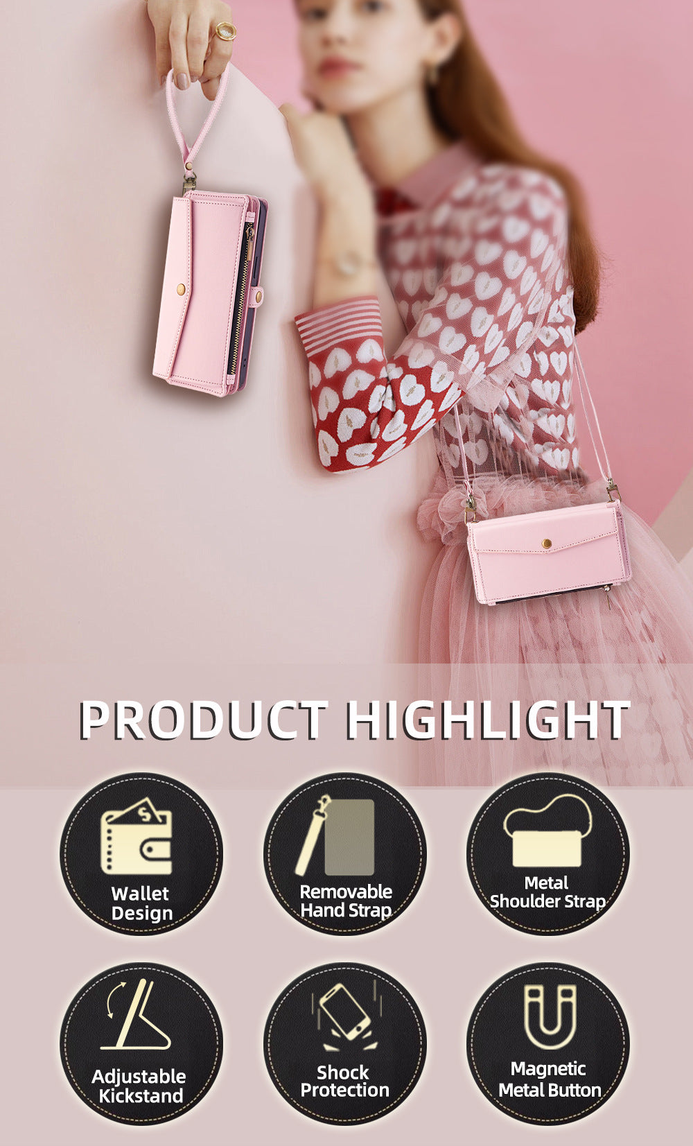 Wallet protective case for Apple iPhone series