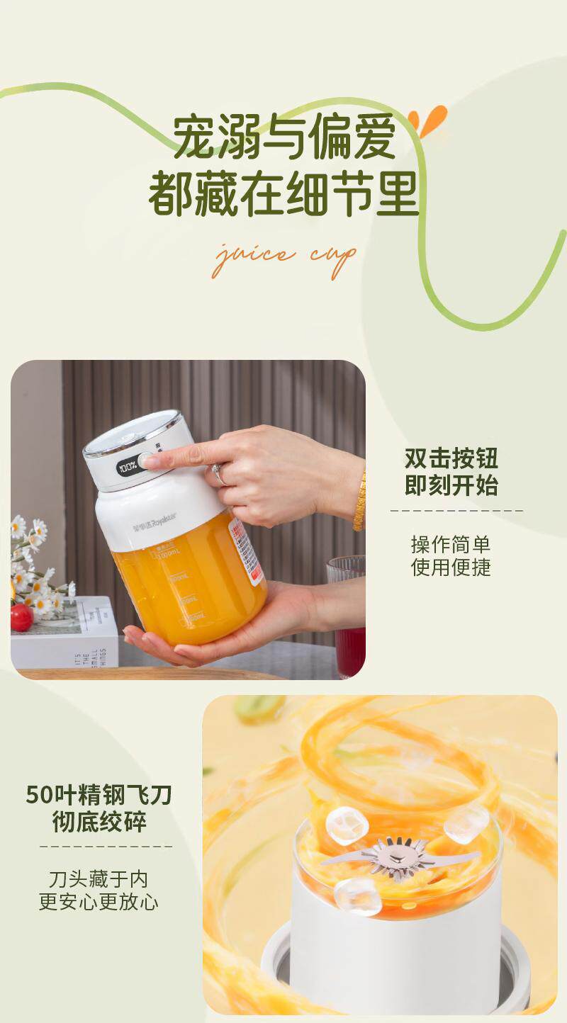 2026 New model juicer, portable juicer cup, juicer, fruit milkshake, fruit and vegetable double cup, ton ton bucket
