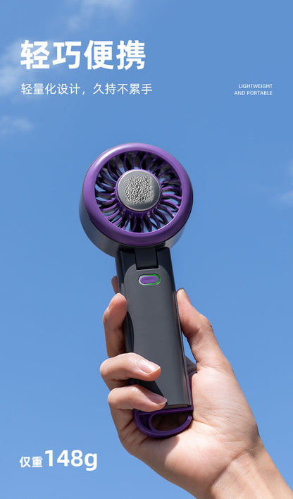 Handheld mini fan, 2025 silent, KC/PSE certified, bladeless, mini portable cooling air conditioner, semiconductor.