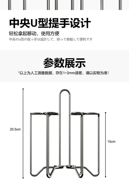 304 stainless steel desktop draining cup holder upside down, high appearance level, kitchen storage rack, tea cup holder for 