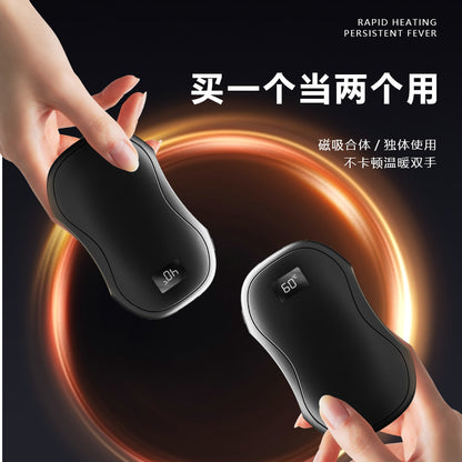 The 2-piece hand warmer is rechargeable, the portable electric hand warmer is reusable, the USB 2-in-1 hand warmer, suitable for outdoor/indoor/warm gifts, suitable for men, women and children