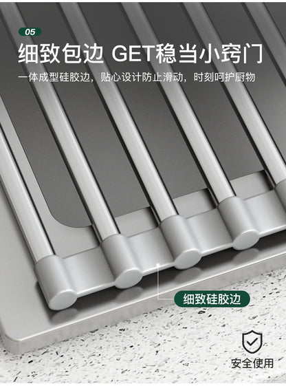 Dishwashing Sink Drain Rack 304 Stainless Steel Retractable Kitchen Drain Rack - Image 9