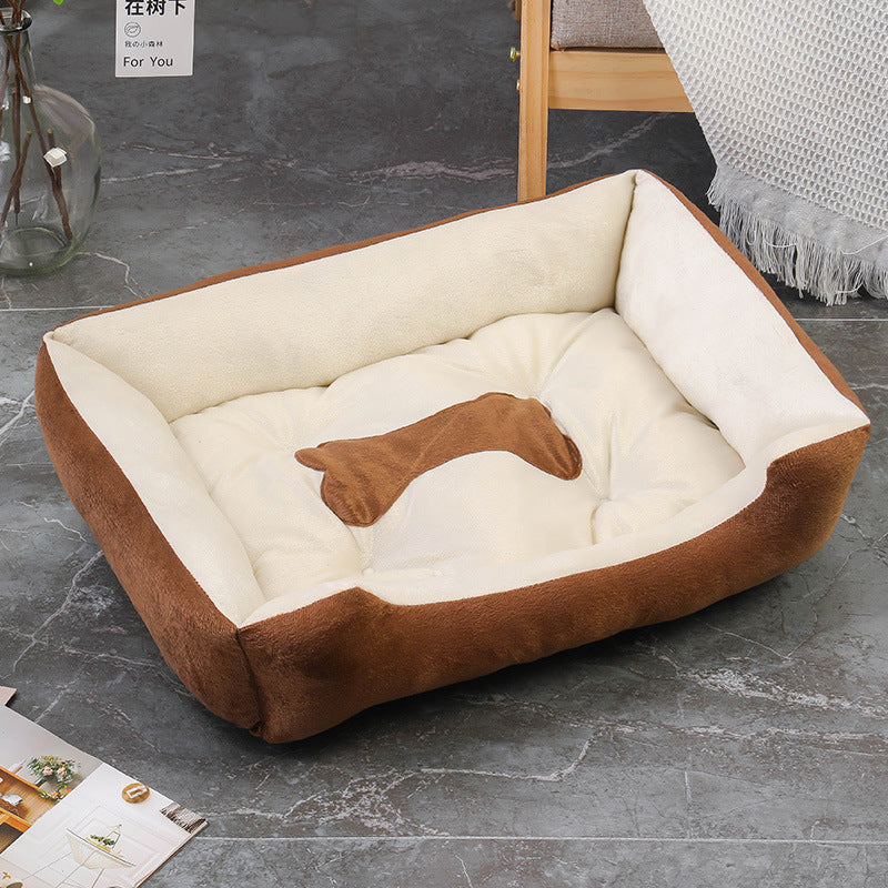 Rectangular washable orthopedic dog bed, suitable for small, medium and large dogs, soft and calm, durable pet bed for sleeping puppies, with anti - slip bottom 矩形可水洗矫形狗床，适用于小型、中型和大型犬，柔软镇静，睡眠小狗床耐用宠物抱抱器，带防滑底部 - 宠物友好型户外用品 - Zhongshan Star Trade