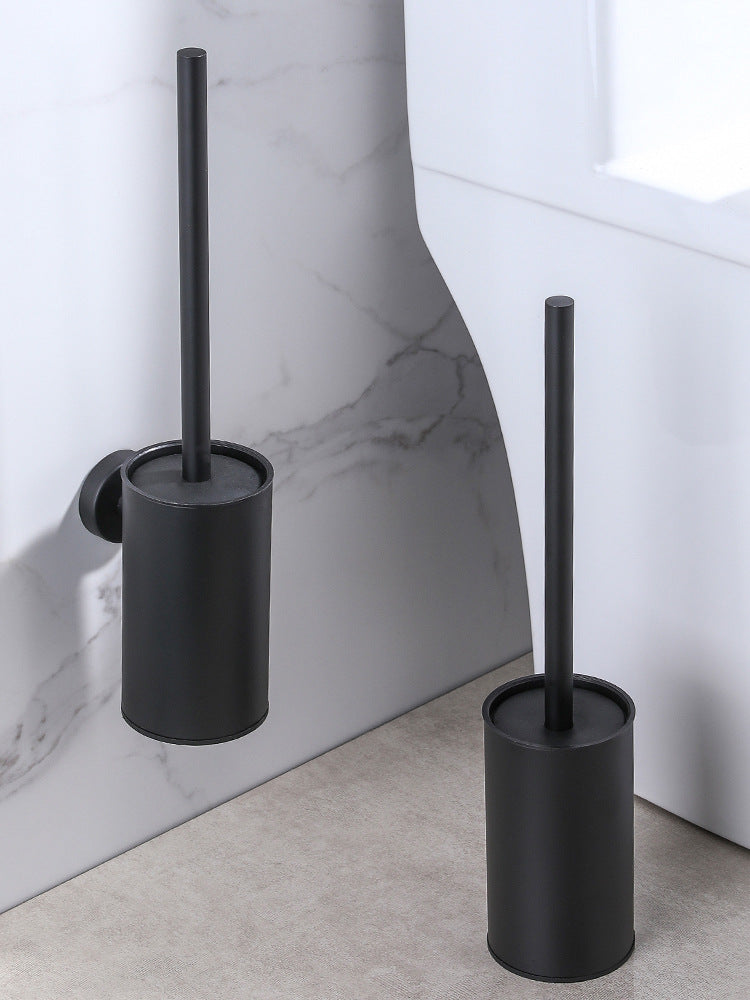 304 stainless steel toilet brush holder set, bathroom wall-mounted circular