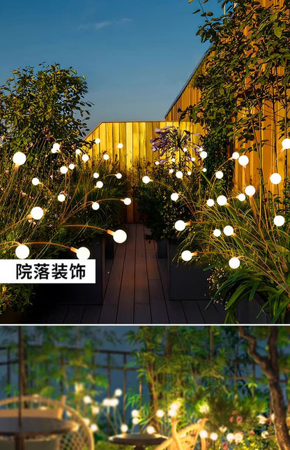 Solar lamps, outdoor firefly lamps, courtyard villa garden decorative atmosphere lamps, park ground lawn lamps