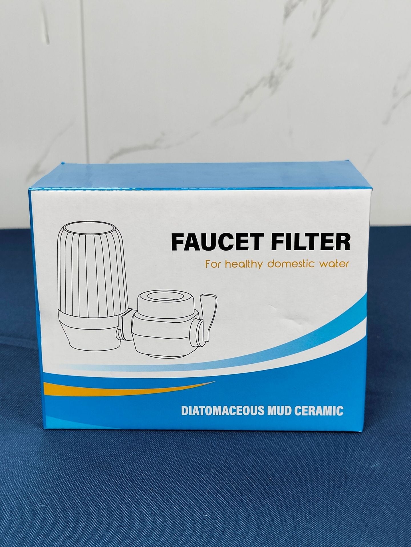 Pre-filter for kitchen faucet with anti-splash water function, made of ceramic activated carbon, for direct drinking water purification.
