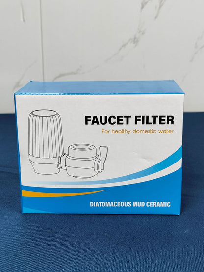 Pre-filter for kitchen faucet with anti-splash water function, made of ceramic activated carbon, for direct drinking water purification.
