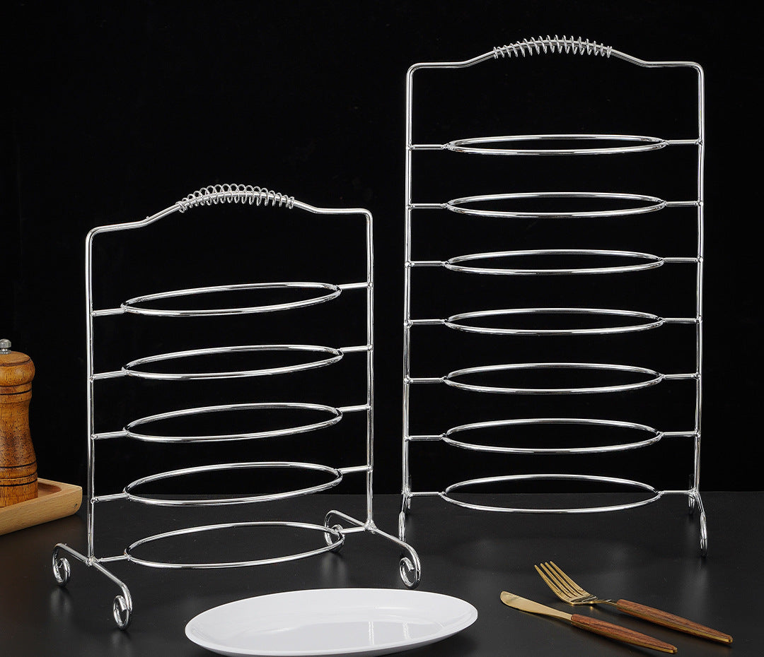 304 stainless steel multi-layer portable food preparation tool, oval-shaped chicken pot dedicated rack, beef hot pot storage rack