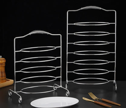 304 stainless steel multi-layer portable food preparation tool, oval-shaped chicken pot dedicated rack, beef hot pot storage rack