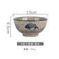 4.5 inch, 5 inch, retro Chinese Japanese creative hand - painted flower cereal ceramic soup rice bowl  4.5 英寸、5英寸，复古中国日式创意手绘花卉麦片陶瓷汤饭碗 - 日式餐具 - Zhongshan Star Trade - 鱼乐5英寸米饭碗