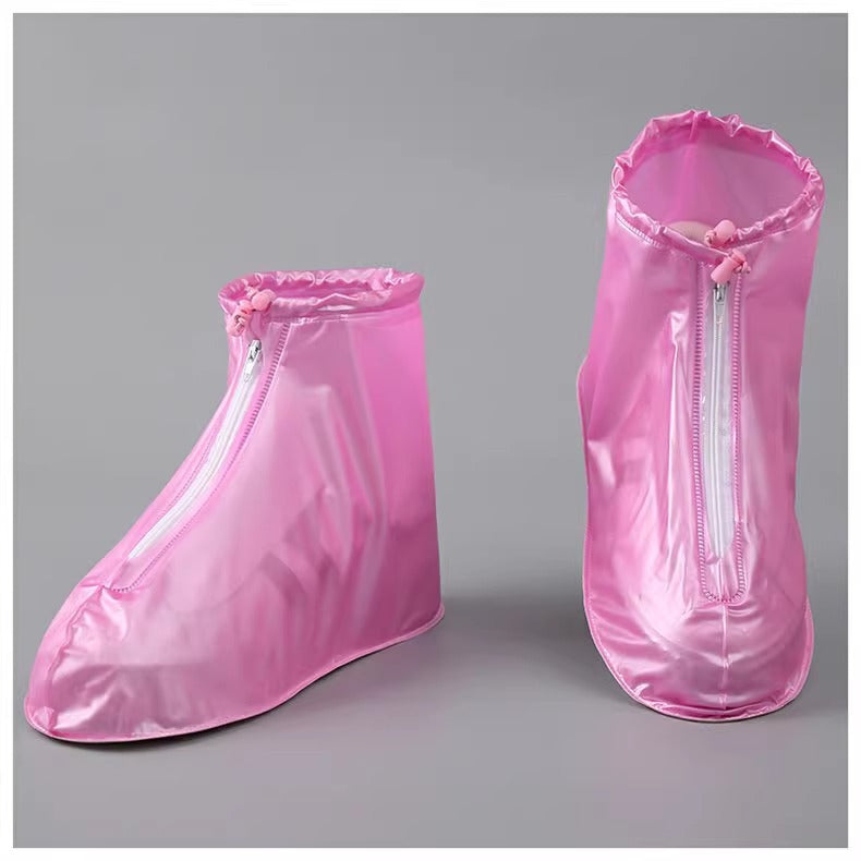 Rain Boot Waterproof Shoes Covers, Sand Control Non-Slip Shoe Cover Galoshes, PVC Rubber Sole Reusable Rain Snow Boots Oversh