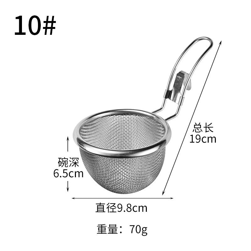 Stainless steel 304 hot pot strainer with hook, household hot pot and spicy hot pot strainer, deep-frying filter strainer