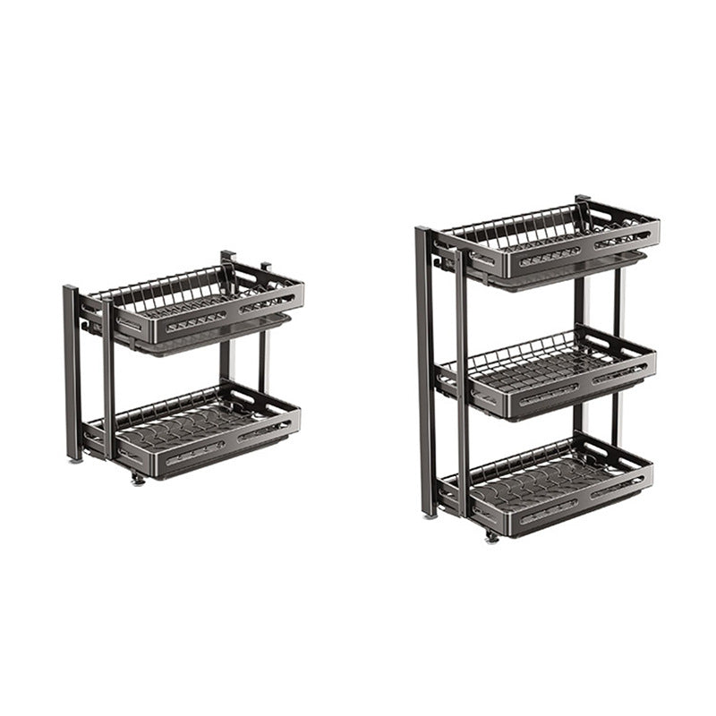 304 stainless steel folding draining dish rack, kitchen multi-functional storage stand, multi-layer dish cabinet, dish and sp