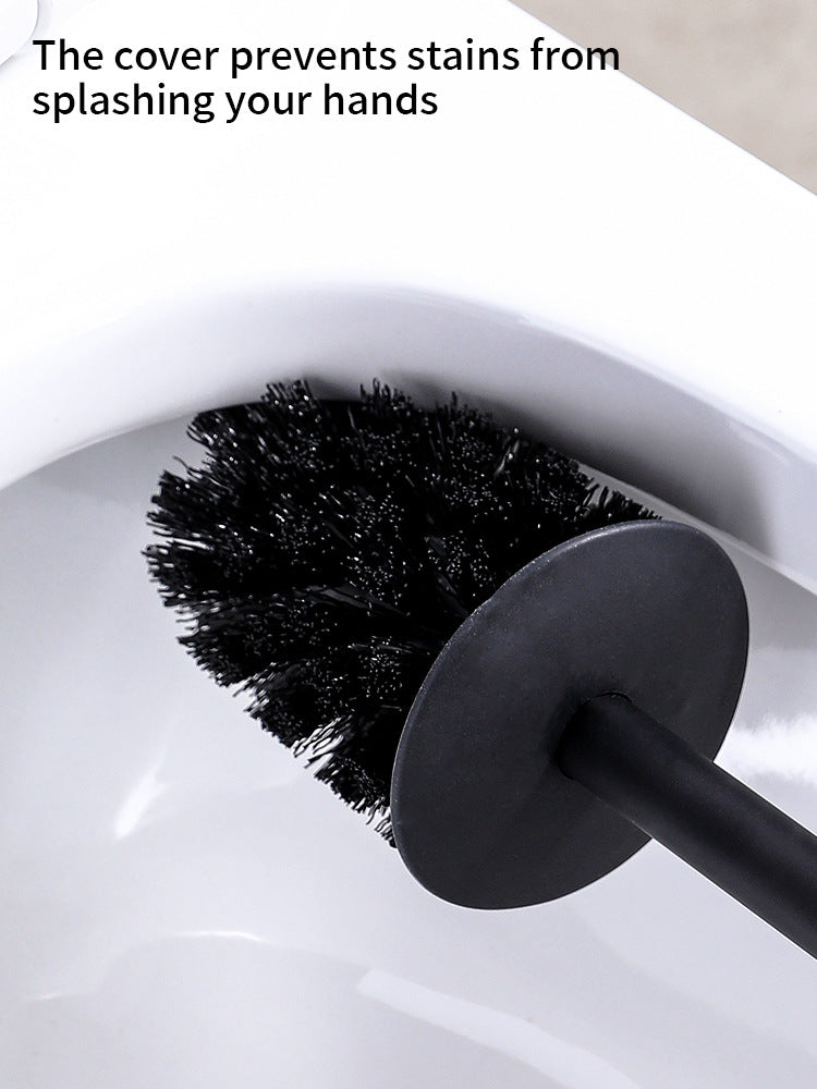 304 stainless steel toilet brush holder set, bathroom wall-mounted circular